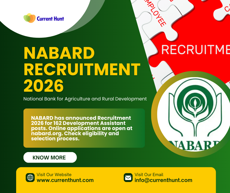 NABARD Recruitment 2026: 162 Development Assistant Posts Announced, Applications Open at nabard.org